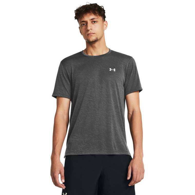 Męska koszulka do biegania Under Armour UA Launch Camo Shortsleeve - szara