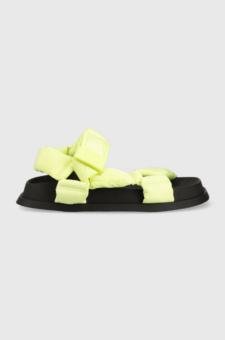 Tommy Jeans sandały NEW SANDAL WMNS damskie kolor żółty EN0EN02135