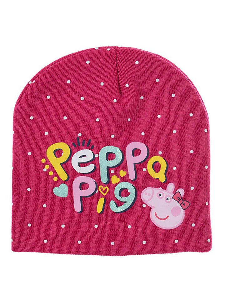 Peppa Pig Czapka "Świnka Peppa" w kolorze różowym ze wzorem