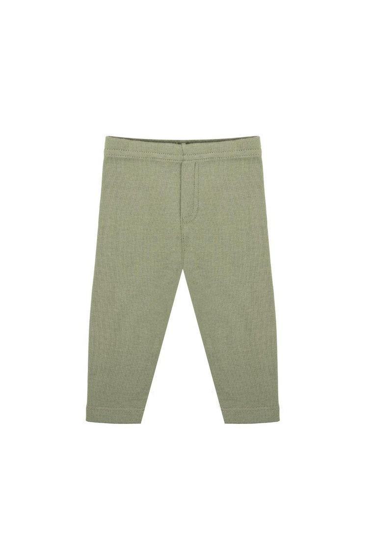 Bawełniane spodnie chłopięce w kolorze zielonym