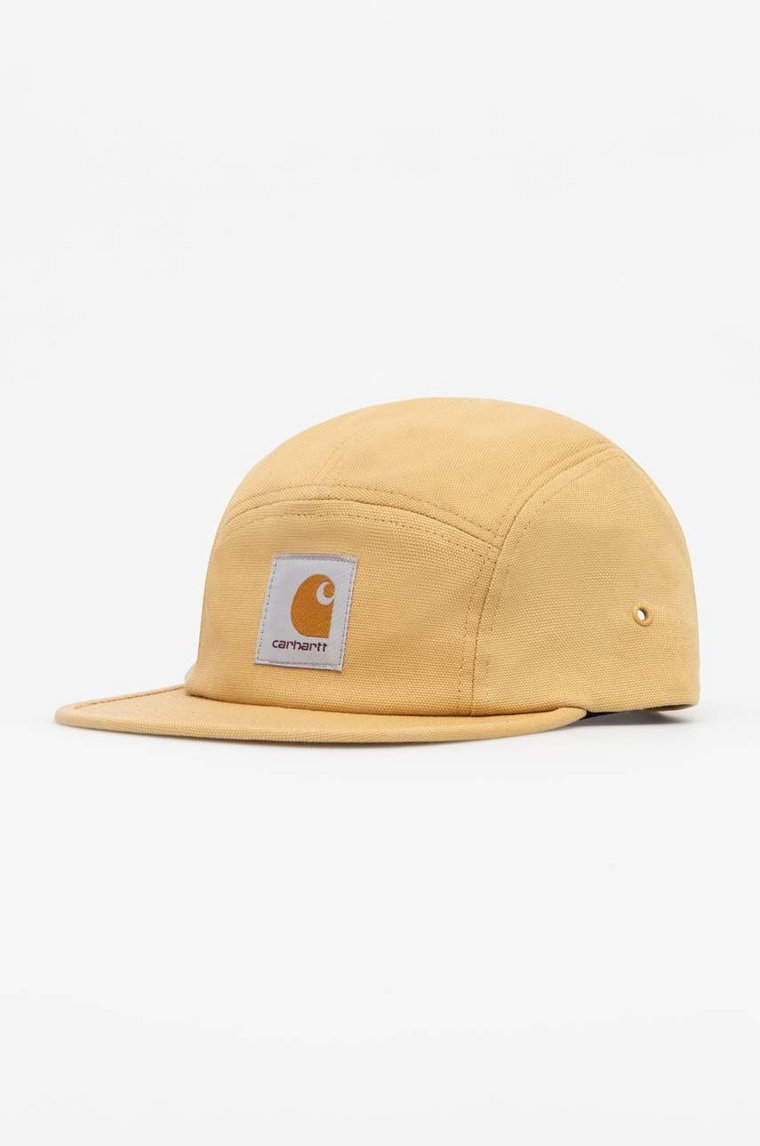 Carhartt WIP czapka z daszkiem bawełniana Backley Cap kolor beżowy z aplikacją I016607.1YHXX