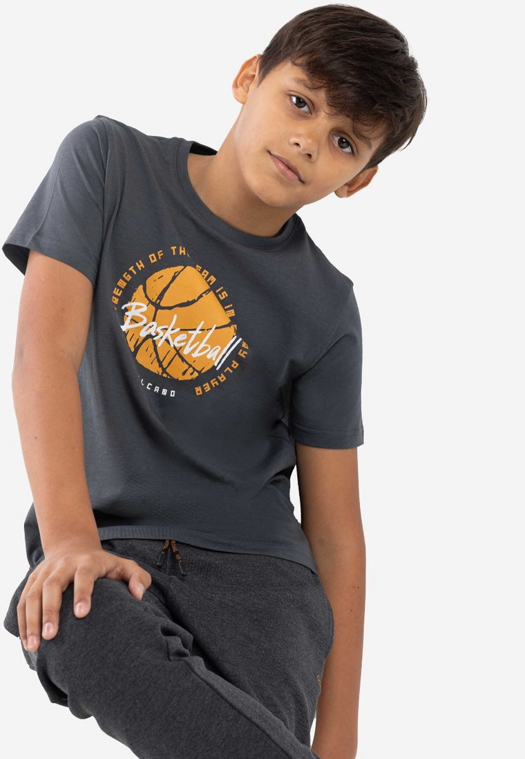 Koszulka chłopięca z nadrukiem koszykówki T-BASKETBALL JUNIOR