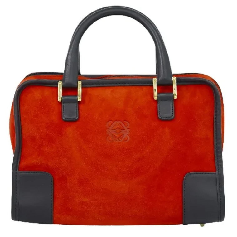 Pre-owned Suede handbags Loewe Pre-owned