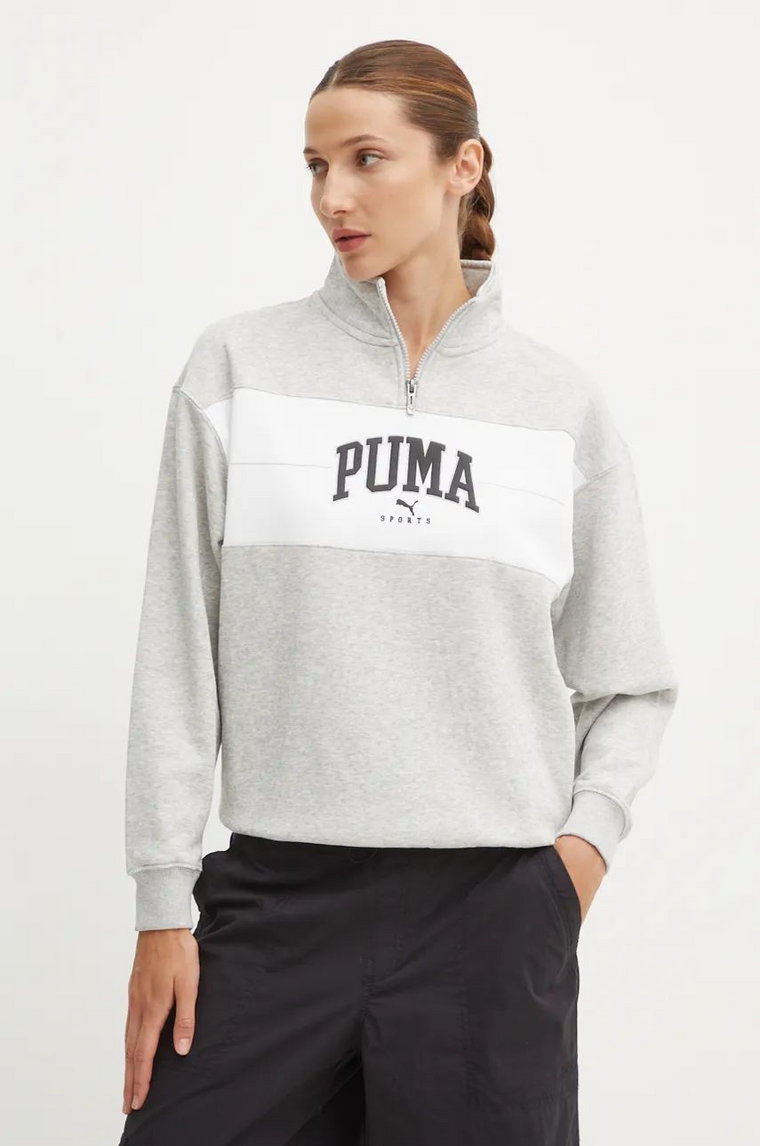 Puma bluza damska kolor szary wzorzysta 681543