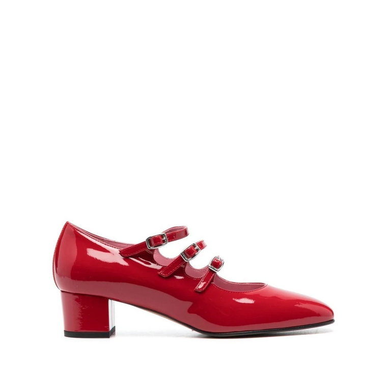 Czerwone płaskie buty Carel