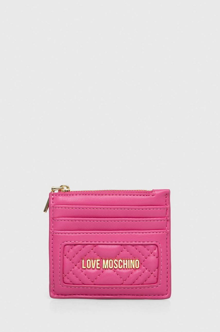 Love Moschino portfel damski kolor różowy