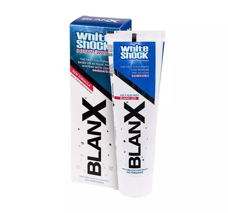 BLANX WHITE SHOCK INSTANT WHITE NIEABRAZYJNA PASTA DO ZĘBÓW 75ML