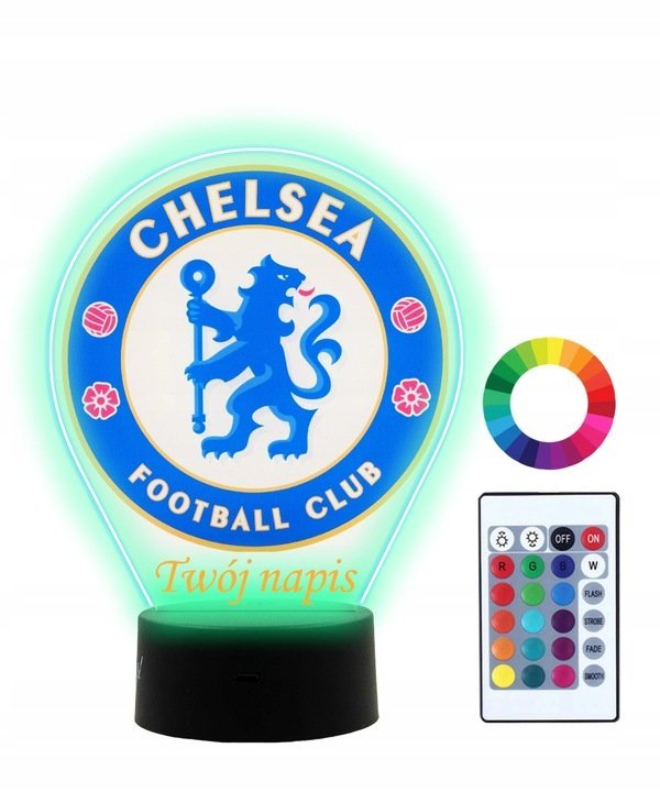 Lampka Nocna Z Nadrukiem 3D Led Chelsea Imię