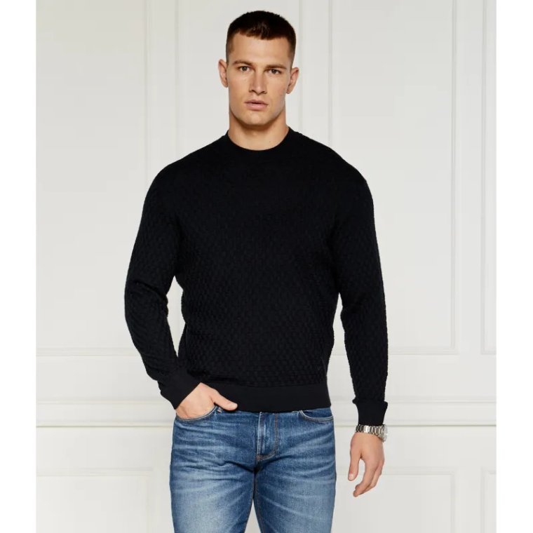 Emporio Armani Wełniany sweter | Slim Fit