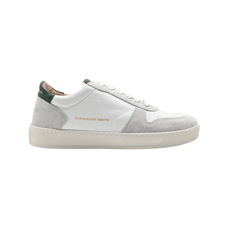 Białe Zielone Męskie Sneakersy Cambridge Alexander Smith
