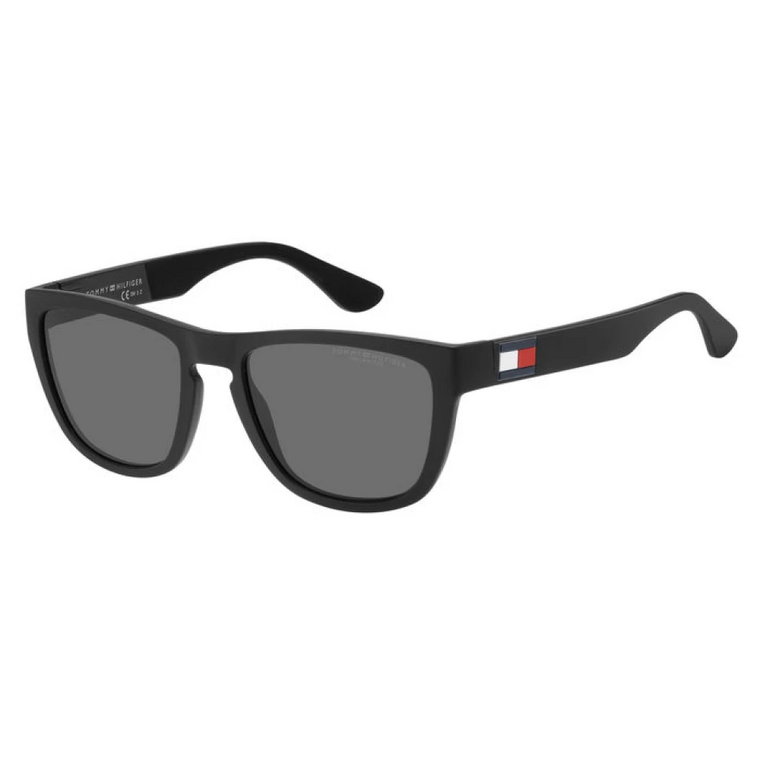 Stylowe okulary przeciwsłoneczne z szarymi soczewkami polaryzacyjnymi Tommy Hilfiger