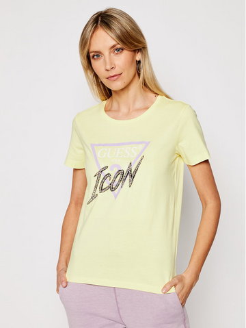Guess T-Shirt Icon Tee W1RI25 I3Z00 Żółty Regular Fit