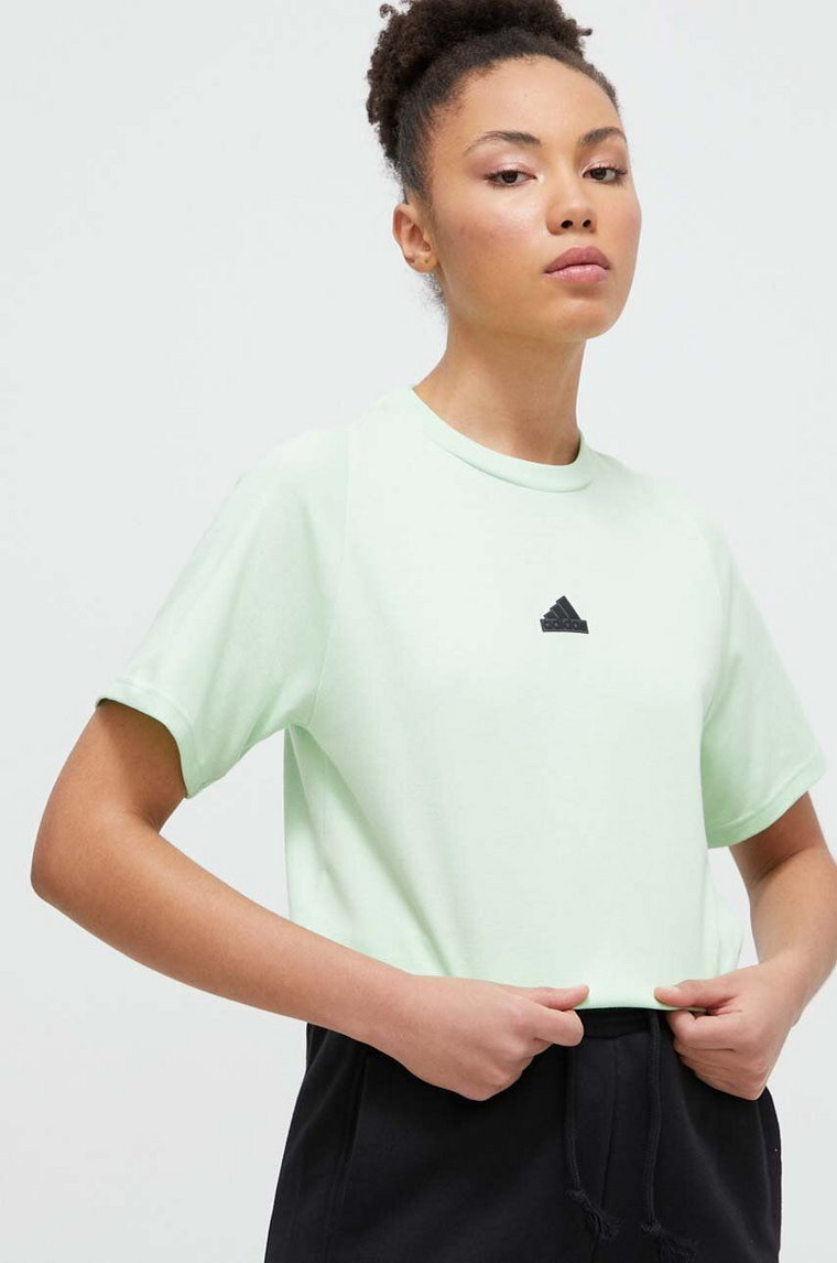 adidas t-shirt Z.N.E damski kolor zielony IS3921