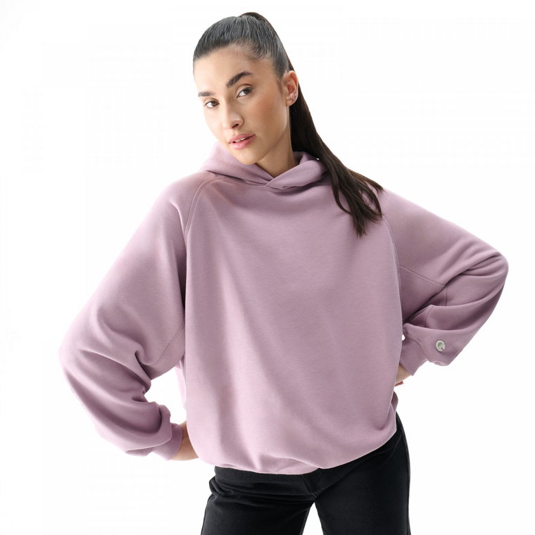 Damska bluza dresowa nierozpinana z kapturem Champion Hooded Sweatshirt - różowa