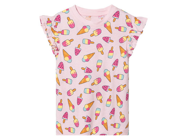 lupilu Komplet dziecięcy z bawełny (t-shirt + spodenki) (98/104, Różowy/ciemnoróżowy)