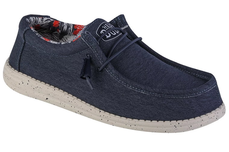 Hey Dude Wally Stretch Canvas 40022-425, Męskie, Niebieskie, buty sneakers, tkanina, rozmiar: 40