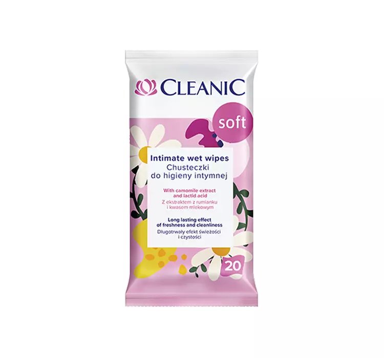 CLEANIC SOFT CHUSTECZKI DO HIGIENY INTYMNEJ 20 SZTUK