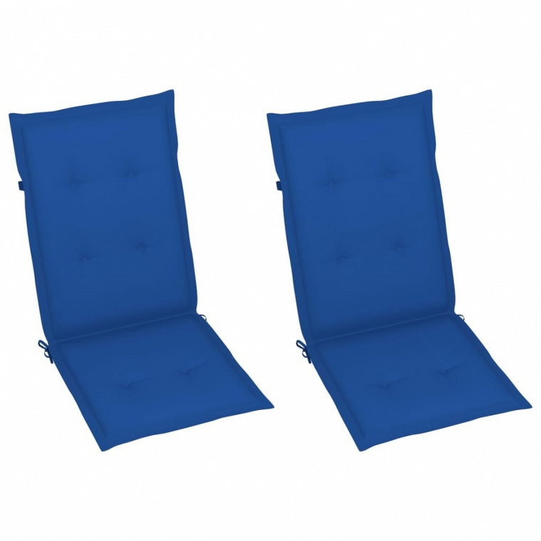 Poduszki na krzesła ogrodowe, 2 szt., kobaltowe, 120x50x4 cm kod: V-314116