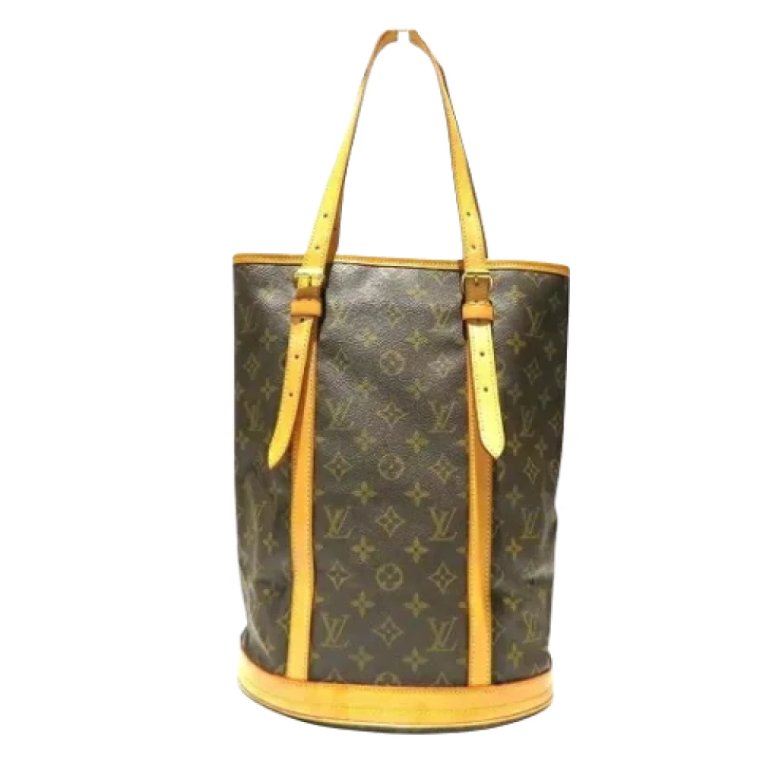 Używana Brązowa Torba Louis Vuitton Bucket z Kanwy Louis Vuitton Vintage