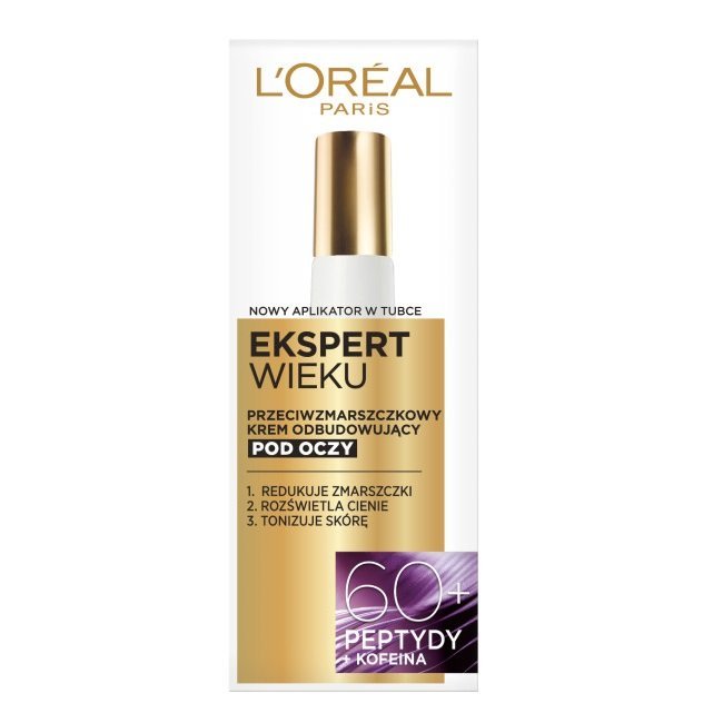 L'Oreal Paris, Ekspert Wieku 60+, Przeciwzmarszczkowy krem odbudowujący pod oczy, 15 ml