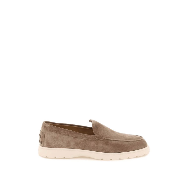 Suede Monogram Loafers Tod's