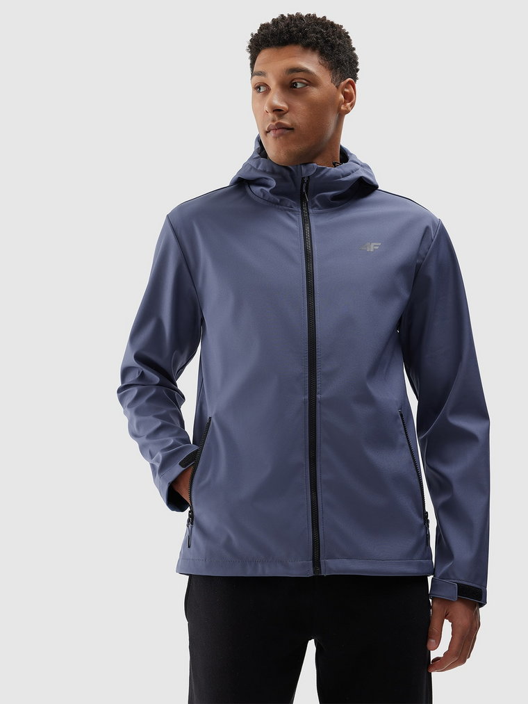 Kurtka softshell wiatroodporna membrana 5000 męska - denim