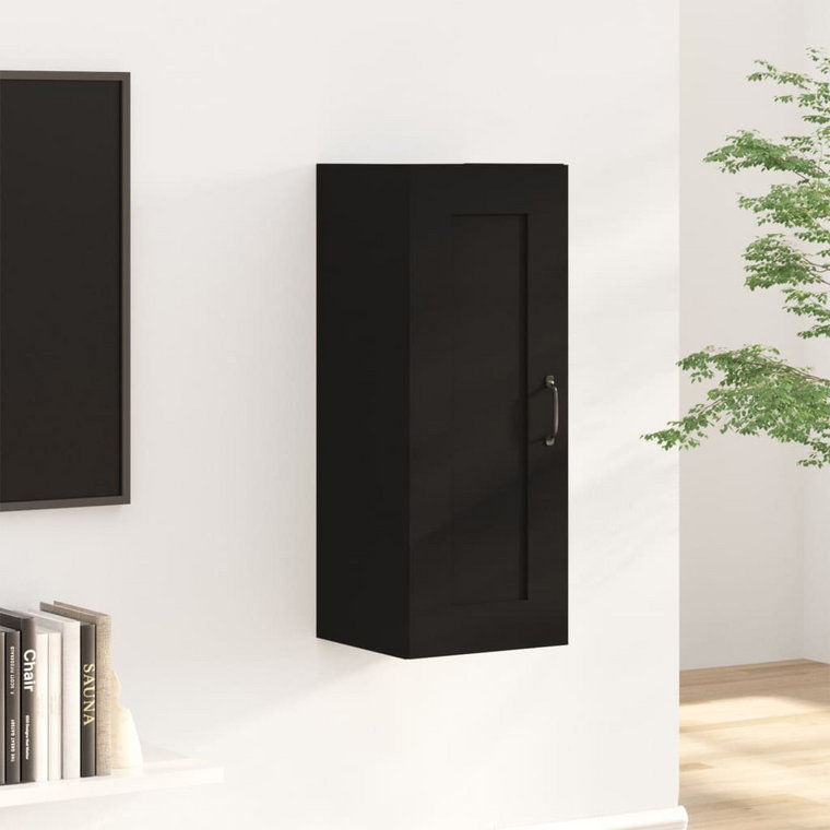 Szafka wisząca, czarna, 35x34x90 cm, materiał drewnopochodny