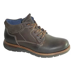 Brązowe skórzane buty męskie gallus na zimę - Męskie - Kolor: Kawowe - Rozmiar: 42