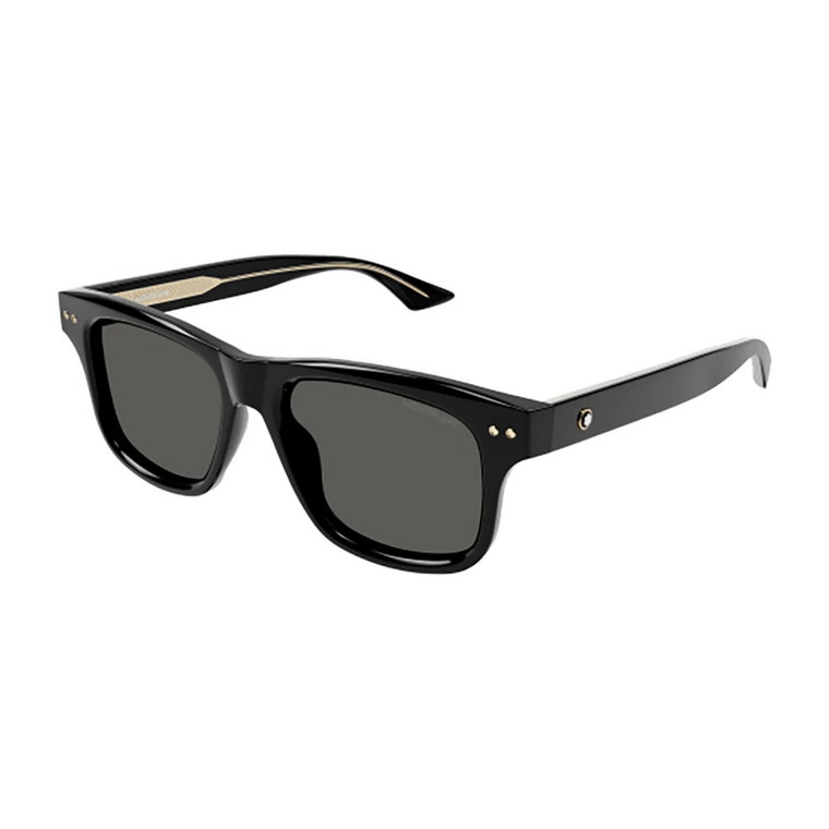 Czarne okulary przeciwsłoneczne dla mężczyzn Montblanc