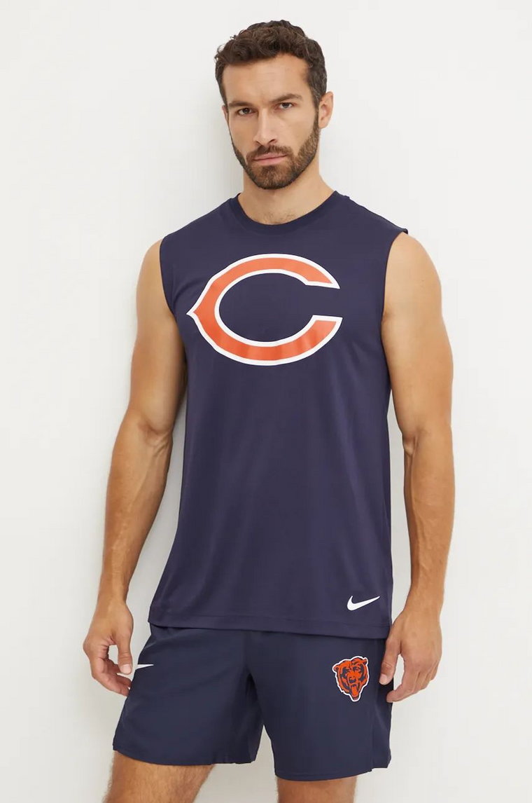 Nike t-shirt treningowy Chicago Bears kolor granatowy 01B3-41L-7Q-RPU