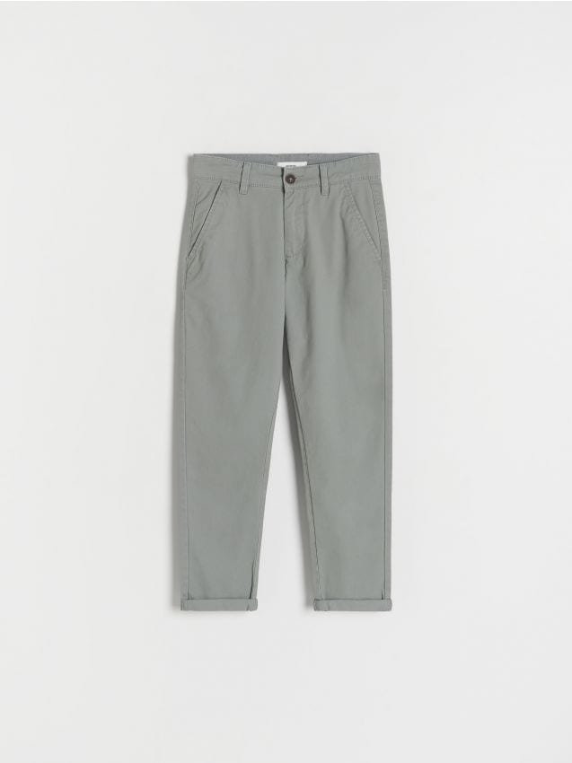 Reserved - Spodnie chino regular fit - ciemnozielony