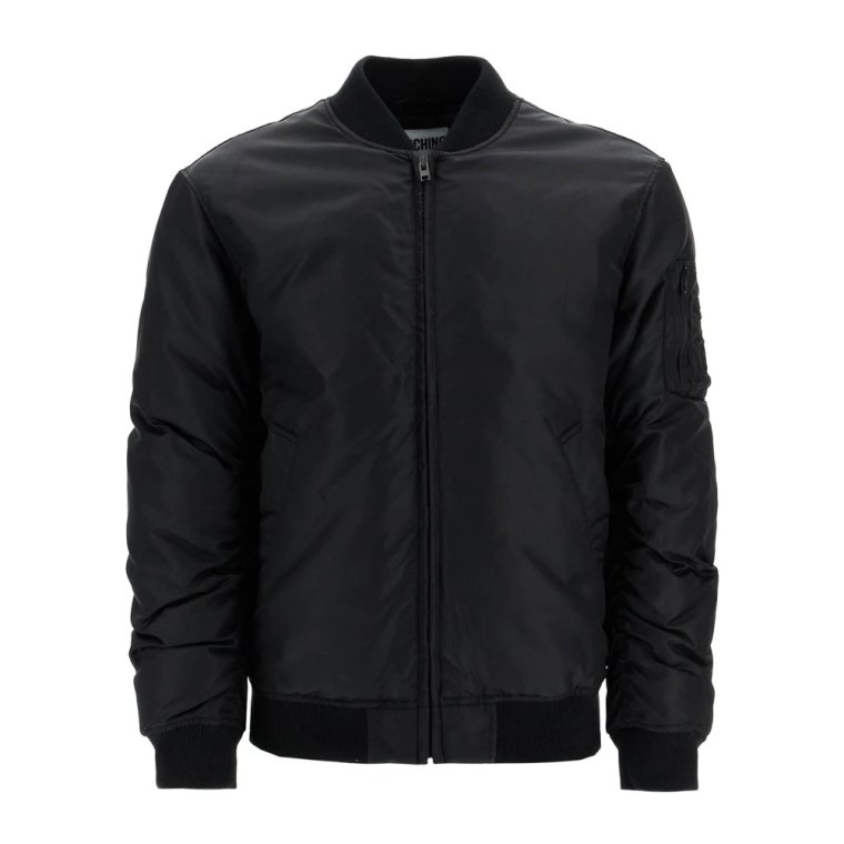 Elegancka Kurtka Bomber z Haftem Moschino