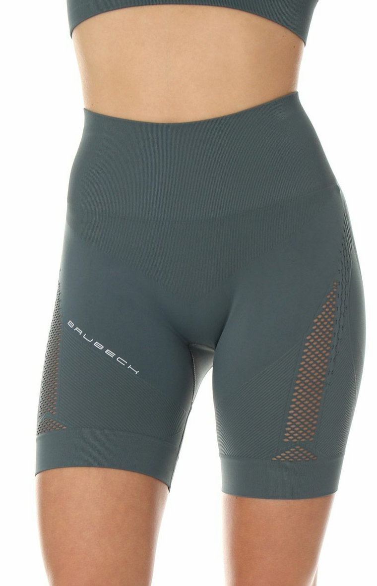 LB10440 krótkie legginsy damskie GYM, Kolor zielony, Rozmiar S, Brubeck