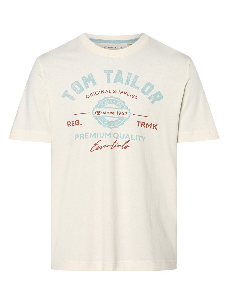 Tom Tailor - T-shirt męski, biały