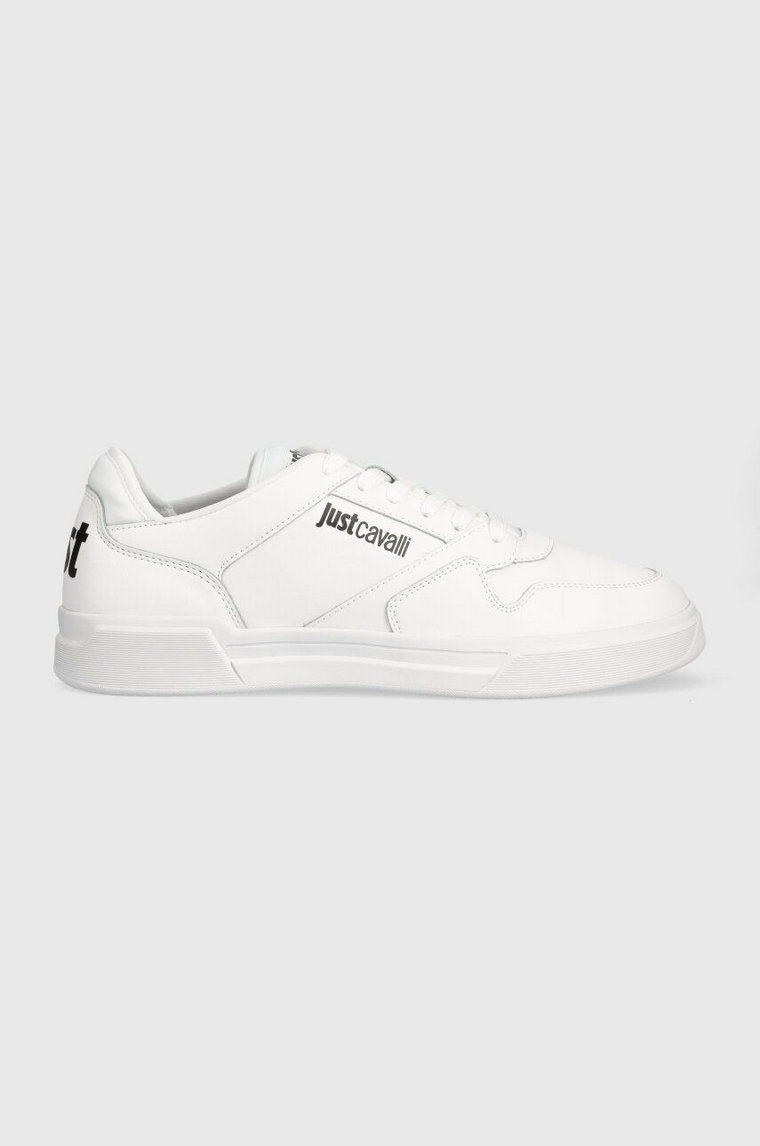 Just Cavalli sneakersy skórzane kolor biały 75QA3SB6 ZP381 003