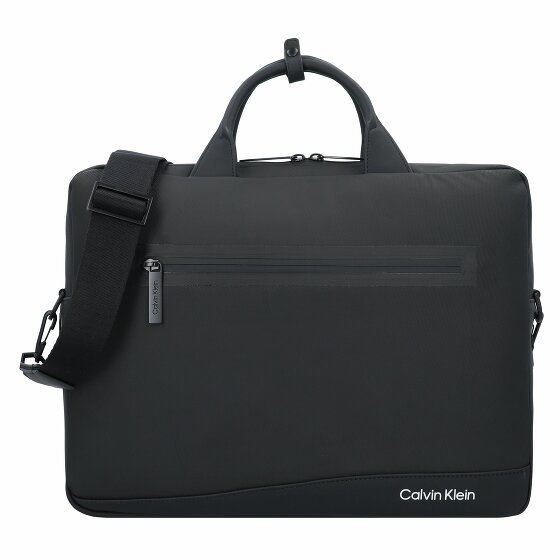 Calvin Klein Rubberized Conv Teczka 38.5 cm Komora na laptopa ck black