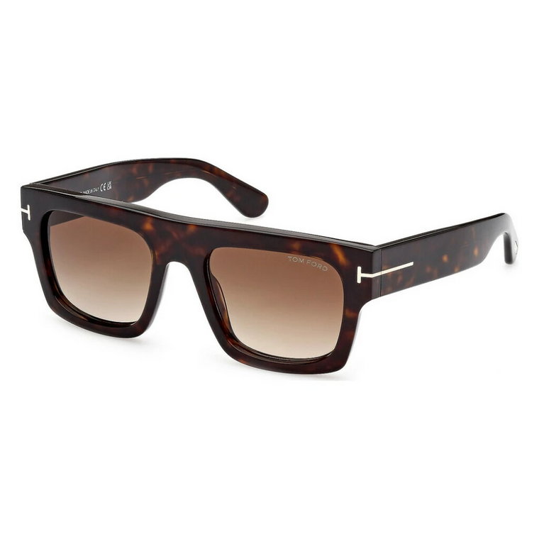 Kwadratowe okulary przeciwsłoneczne Havana Tom Ford