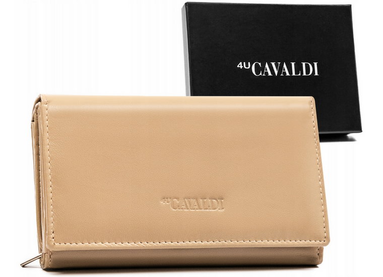 Skórzany portfel damski z systemem RFID  4U Cavaldi