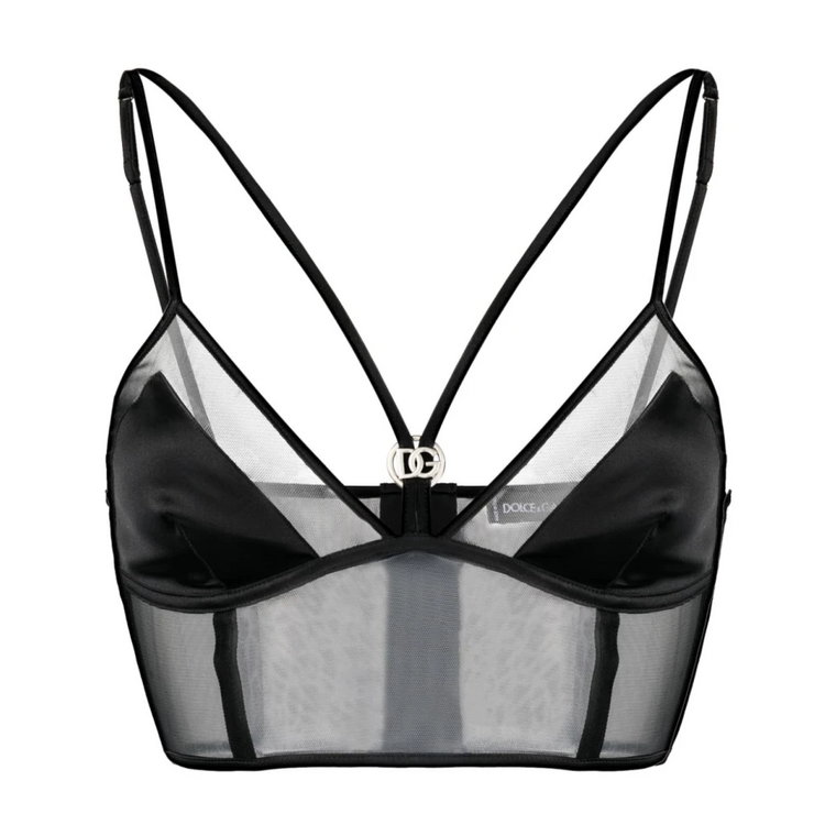 Czarny Bralette Bielizna Dolce & Gabbana