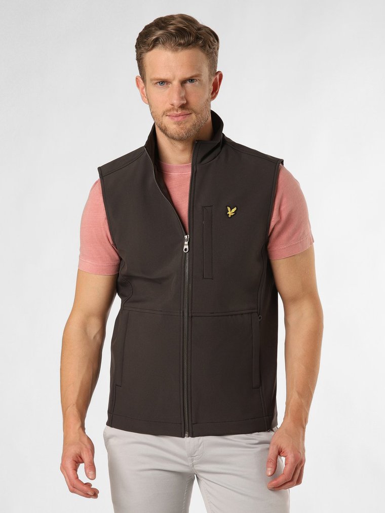 Lyle & Scott Kamizelka męska Mężczyźni szary jednolity, S