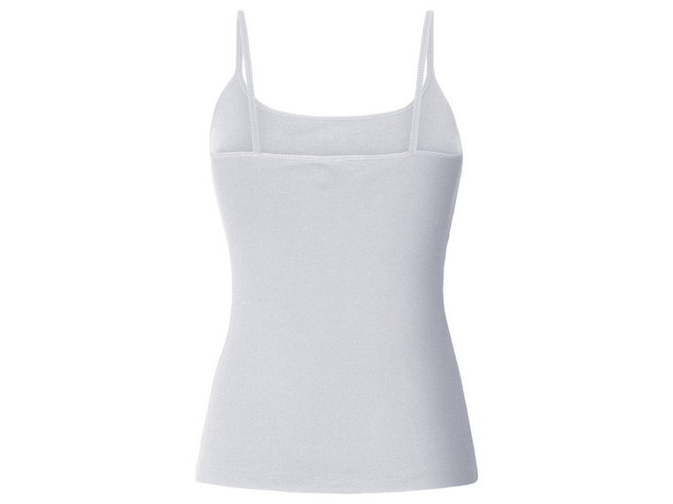 esmara Typ damski na cienkich ramiączkach z bawełną organiczną (S (36/38), Biały)