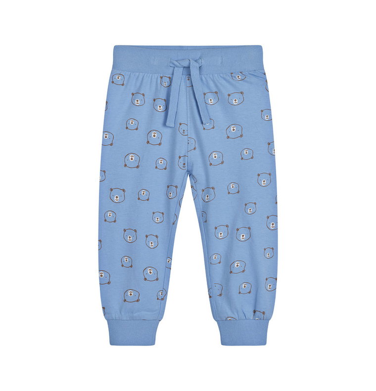 Spodnie dresowe niemowlęce bawełniane niebieskie 86 dresowe z misiami Endo