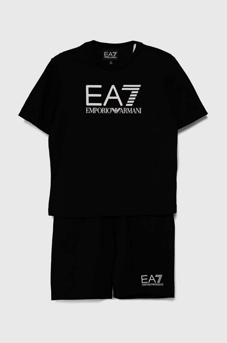 EA7 Emporio Armani komplet bawełniany dziecięcy kolor czarny