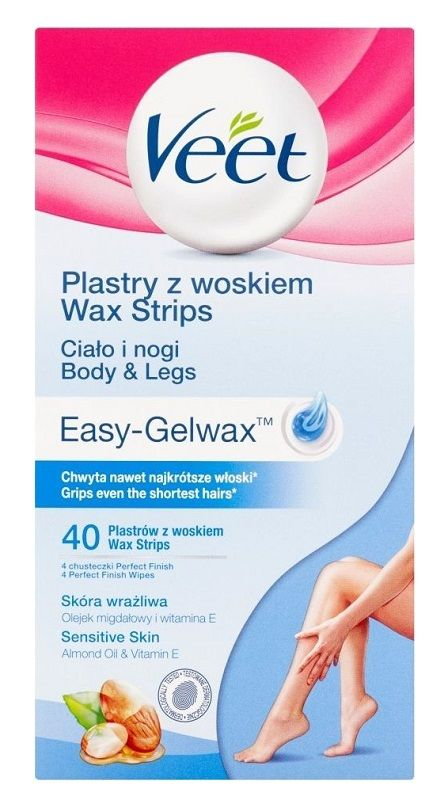 VEET Plaster do depilacji z woskiem dla skóry wrażliwej 40szt