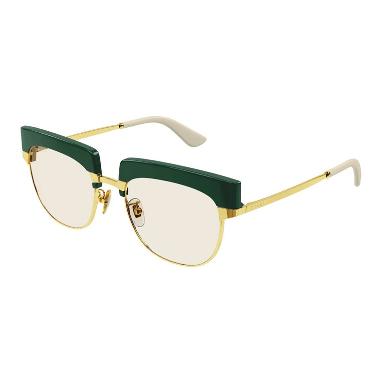 Zielono-Złote/Żółte Okulary przeciwsłoneczne Gucci