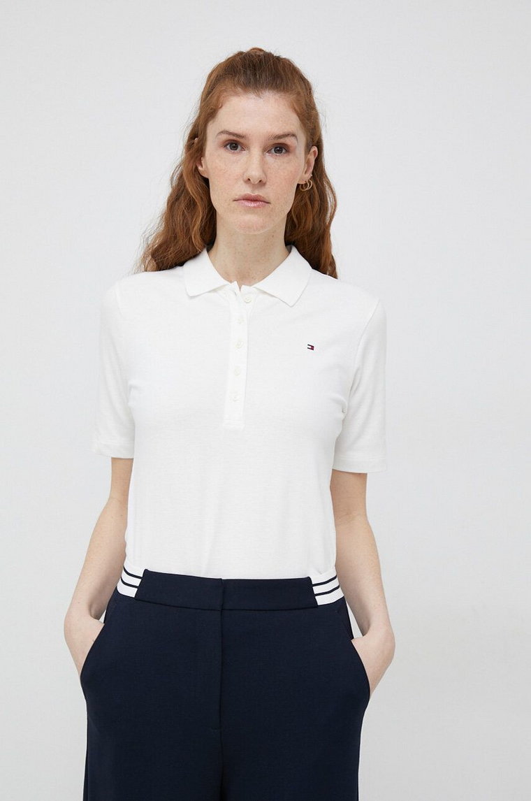 Tommy Hilfiger polo damski kolor biały