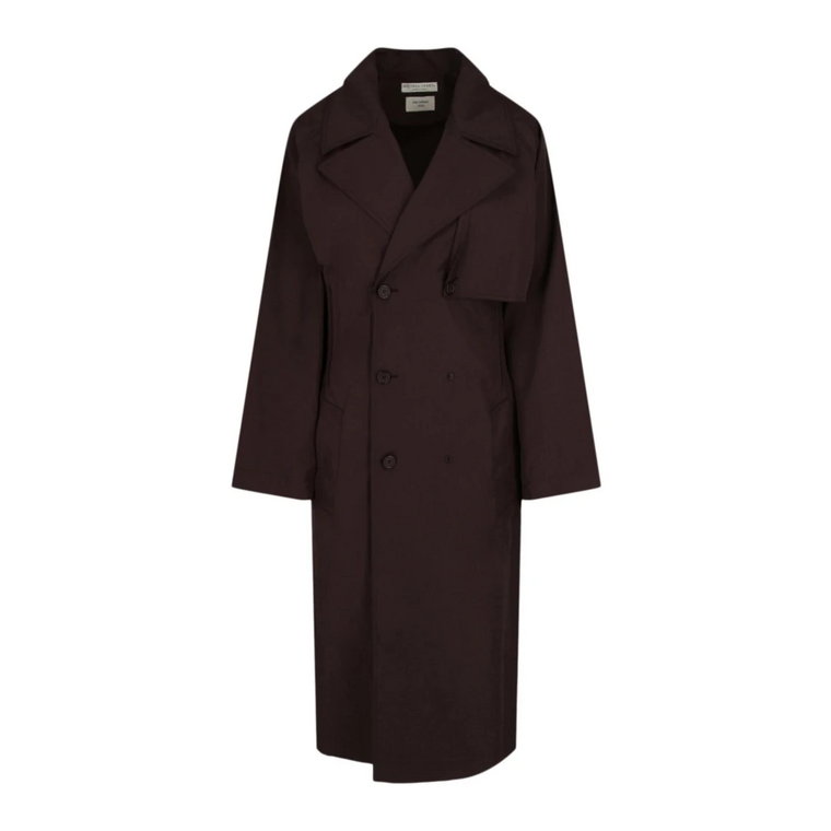 Czerwona Windbreaker Trench Coat Bottega Veneta