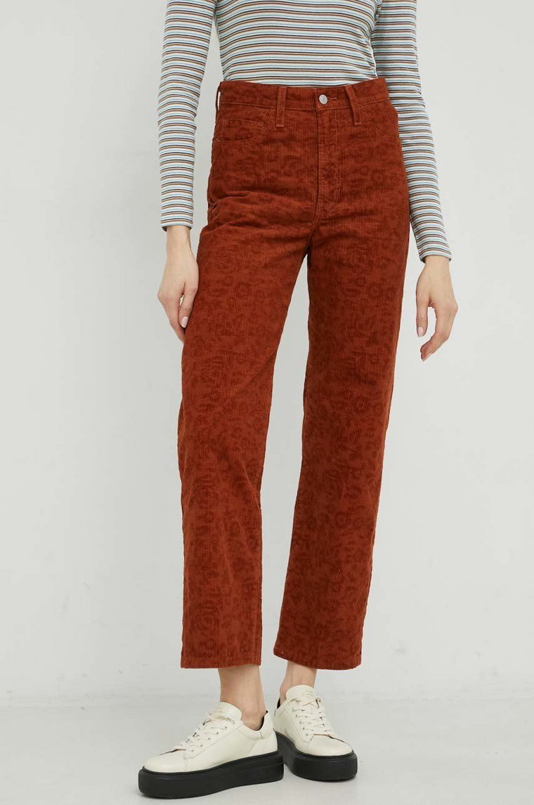 Levi's spodnie sztruksowe damskie high waist