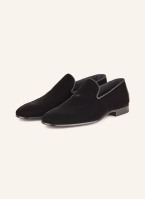 Magnanni Pantofle Velvet schwarz