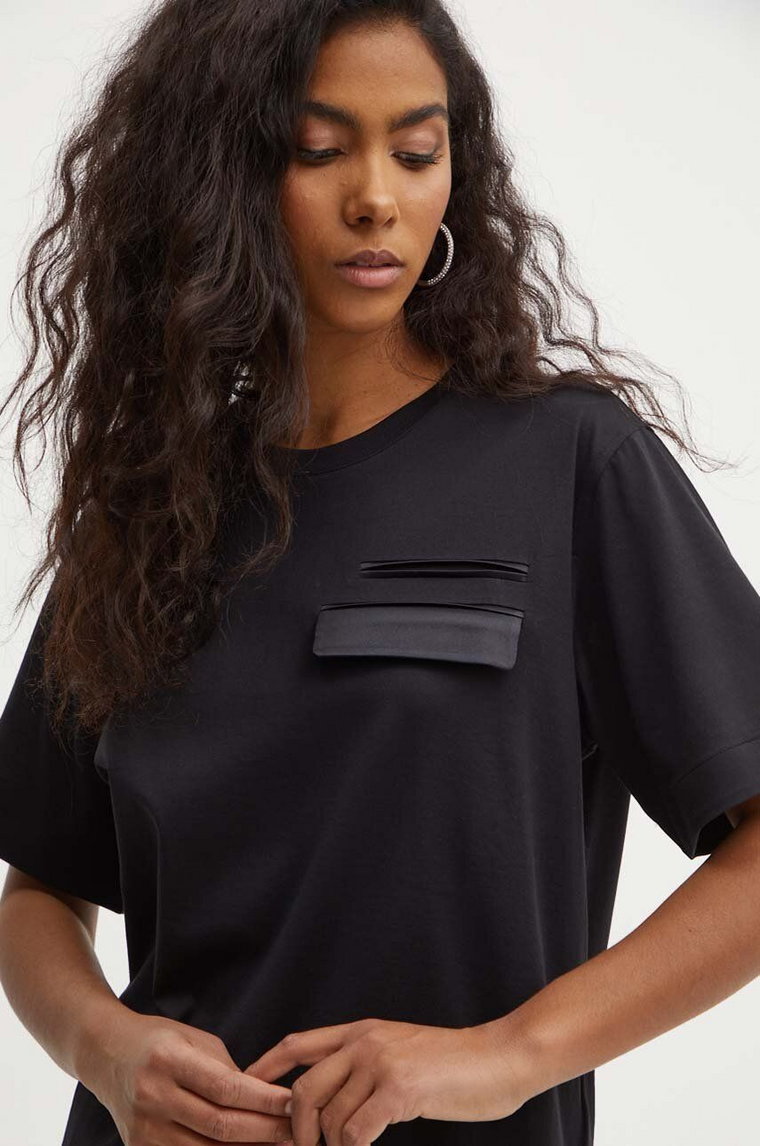 BOSS t-shirt bawełniany damski kolor czarny 50521741